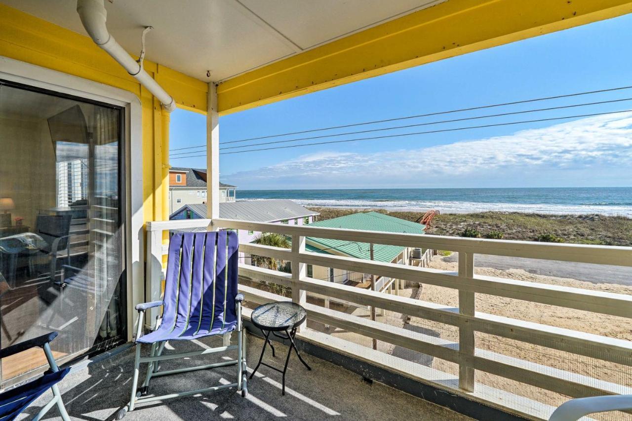 Ferienwohnung Breezy Beach Retreat With 180-Degree Ocean Views! Carolina Beach Exterior foto