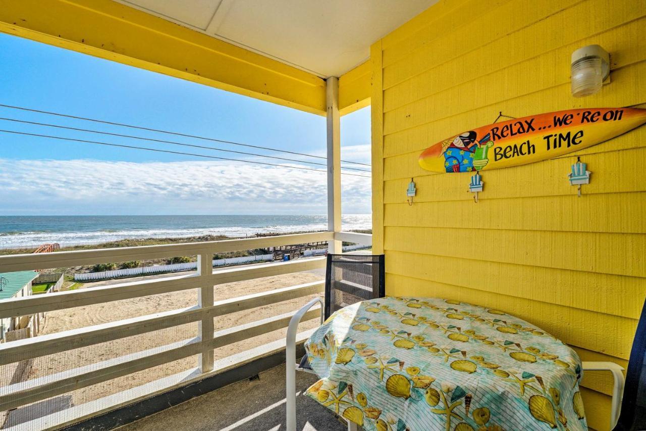 Ferienwohnung Breezy Beach Retreat With 180-Degree Ocean Views! Carolina Beach Exterior foto