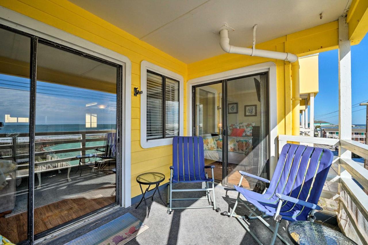 Ferienwohnung Breezy Beach Retreat With 180-Degree Ocean Views! Carolina Beach Exterior foto